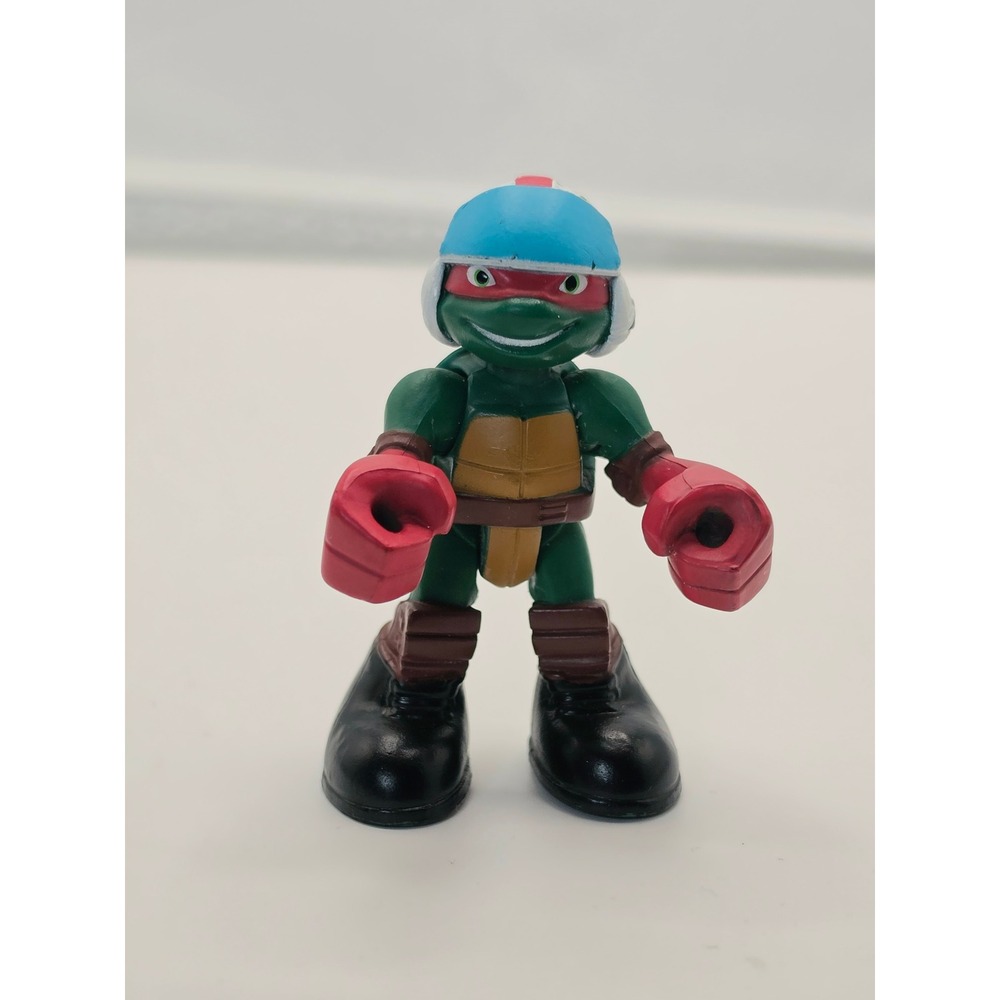 TMNT Half-Shell Heroes Raphael Figure Red Gloves Helmet 2014 Playmates